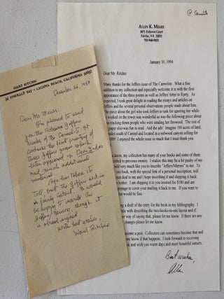 [Robinson Jeffers][Carmel, California] Collection of the Carmel Cymbal and The Carmelite Newspapers, 1926-1932, with letter from Ward Ritchie