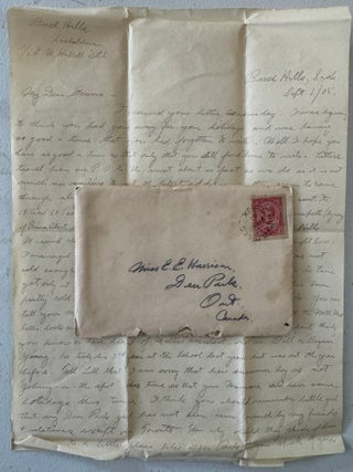 [Dominion Land Survey of Canada][Northwest Rebellion] Correspondence of Work and Camp Life While Surveying Throughout Saskatchewan and Alberta, Canada Throughout the Early 20th Century