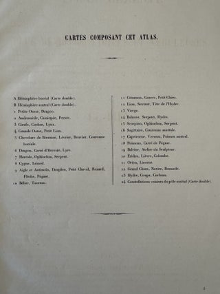 Atlas C&eacute;leste Contenant Plus de 100000 Etoiles et N&eacute;buleuses dont la Position est R&eacute;duite au 1er Janvier 1860, D'apr&egrave;s les Catalogues les Plus Exacts des Astronomes Fran&ccedil;ais et Etrangers