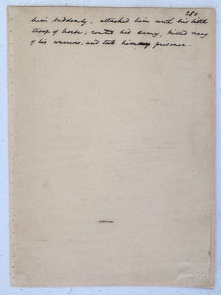 Original Manuscript Page from Author's Autograph Edition of Irving's Works as published...