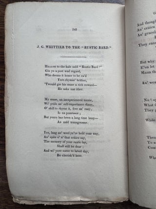John Greenleaf Whittier] Incidental Poems, Accompanied with Letters, And A Few Select Pieces,...