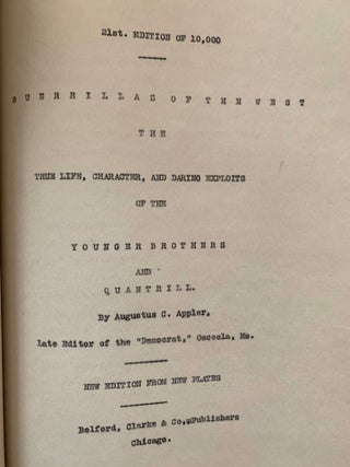 [J.W. Buel] Life and Marvelous Adventures of Wild Bill the Scout--Typed Manuscript Copy