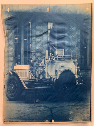 Item #33 American LaFrance Fire Engine Cyanotype Photo Factory Archive--67 Photographs Early 20th...