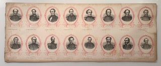Item #337 Confederate General Engravings--Uncut Sheet, (16) Jefferson Davis, Robert E. Lee, John...