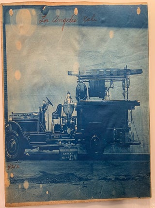 American LaFrance Fire Engine Cyanotype Photo Factory Archive--67 Photographs Early 20th Century.