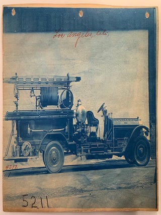 American LaFrance Fire Engine Cyanotype Photo Factory Archive--67 Photographs Early 20th Century.