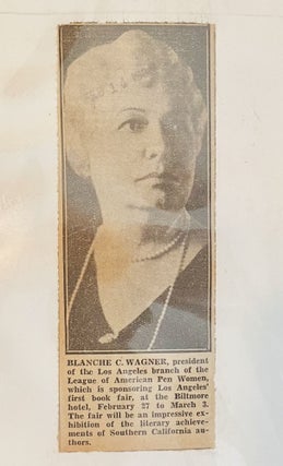 [Blanche Collet Wagner] Small Archive of an Early and Active Female California Artist