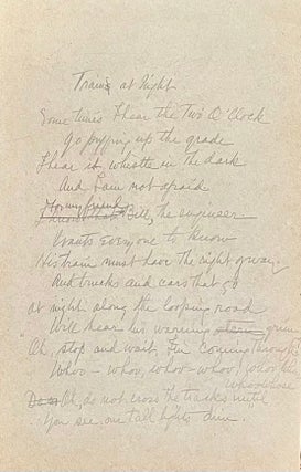 Item #373 [Agnes Louise Dean] Archive of Handwritten and Typescript Poems. Agnes Louise Dean
