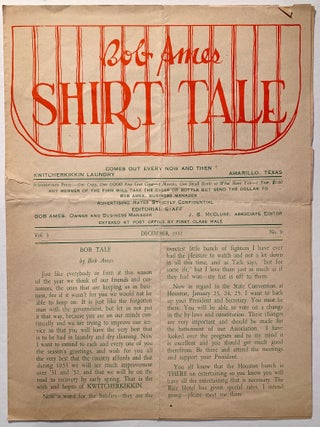 Bob Ames' "Shirt Tale"