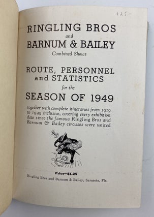 Ringling Bros and Barnum & Bailey Circus 1949 Season Route Book