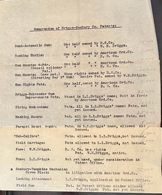 Archive of Naval Commander, Inventor and Ordnance Supplier W.H. Driggs