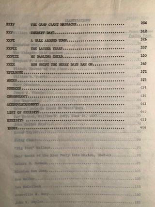 William Sanders Oury--History-Maker of the Southwest (Carbon Copy of Early Manuscript plus Holograph and Typed Notes) with 1st Edition of Same