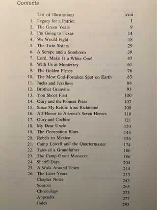 William Sanders Oury--History-Maker of the Southwest (Carbon Copy of Early Manuscript plus Holograph and Typed Notes) with 1st Edition of Same