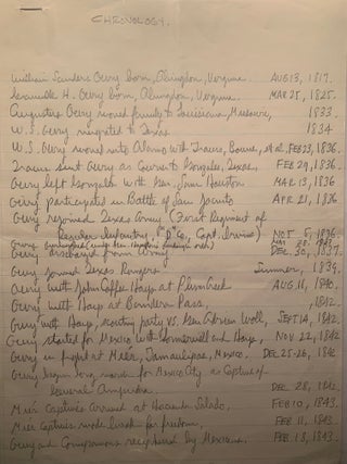 William Sanders Oury--History-Maker of the Southwest (Carbon Copy of Early Manuscript plus Holograph and Typed Notes) with 1st Edition of Same