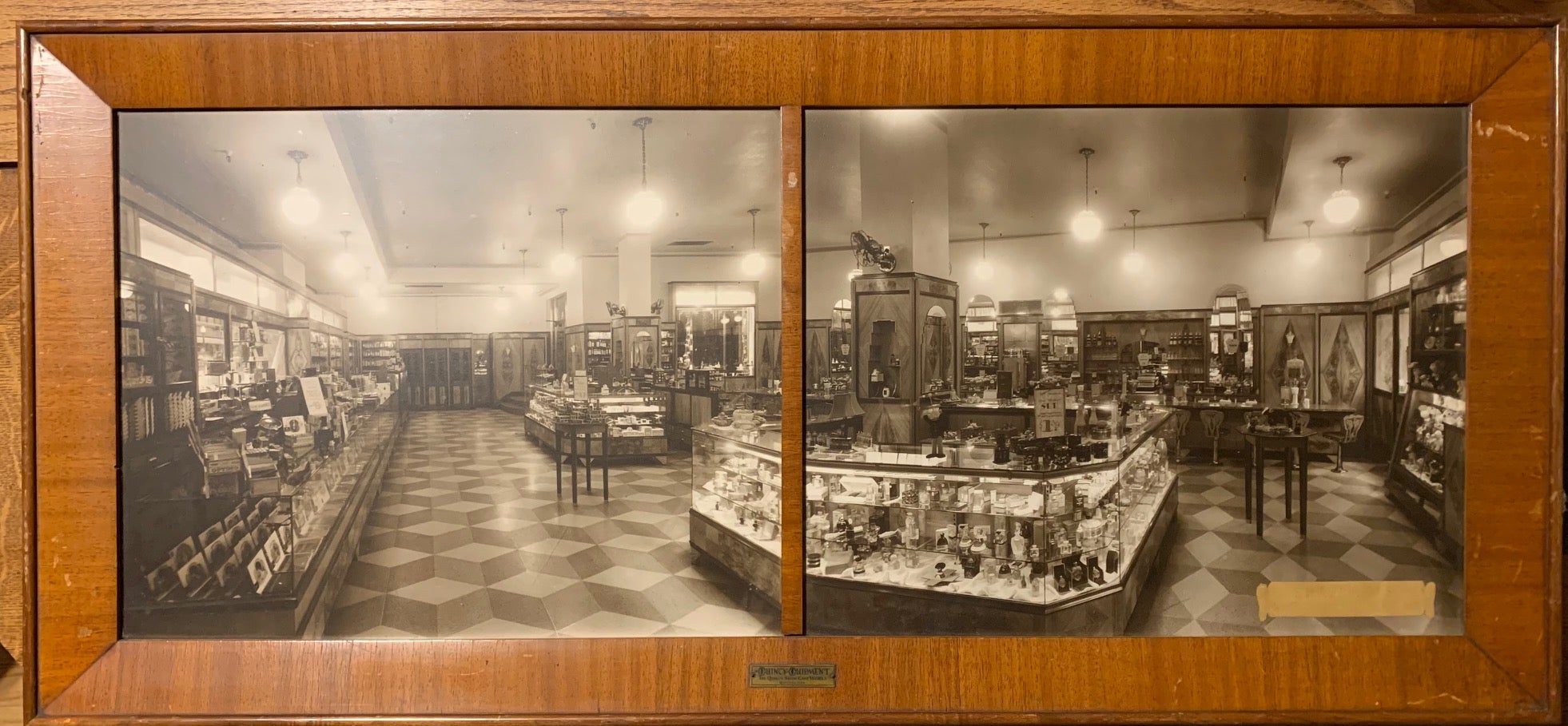 Panoramic Showroom Photo of Shapero's Department Store Showcasing Display  Cases of Quincy Quipment, Quincy, Illinois