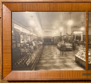 Panoramic Showroom Photo of Shapero's Department Store Showcasing Display Cases of Quincy Quipment, Quincy, Illinois