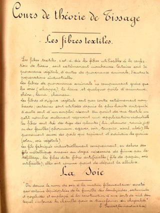 Etude et Decomposition des Etoffes Faconnes and Theorie De Tissage--Decomposition des Etoffes Unies