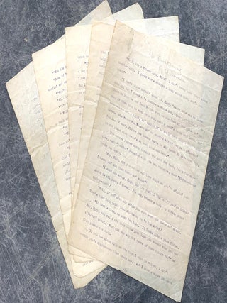 Item #664 Awakening, The Typed Manuscript Signed. Edward Borein