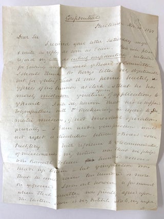 Item #668 Stampless Autograph Letter Signed from Presbyterian Minister of Baltimore John C....