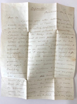 Item #668 Stampless Autograph Letter Signed from Presbyterian Minister of Baltimore John C....