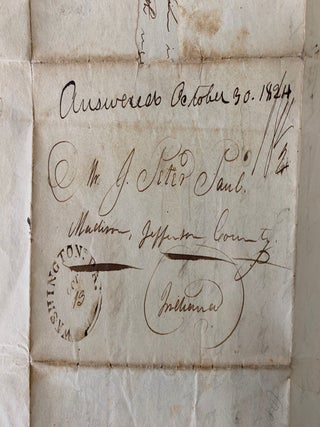 Autograph Letter Signed from John Stockton of Washington, Pennsylvania to J. Peter Paul of Jefferson County, Indiana