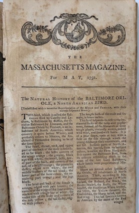 Massachusetts Magazine. Or, Monthly Museum of Knowledge and Rational Entertainment No. V Vol. III May 1791