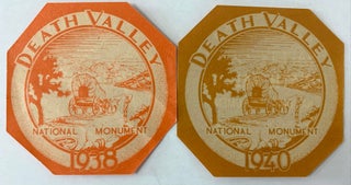 Item #685 [National Parks] Death Valley National Monument Entrance Pass Window Sticker 1938 and 1940