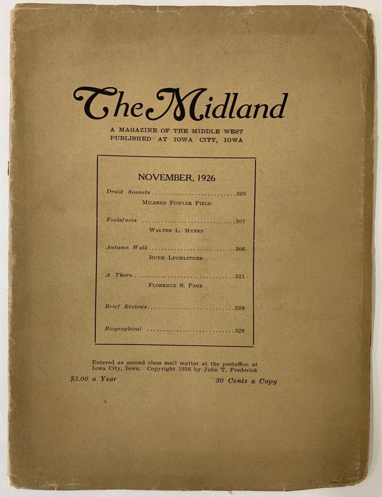 Item #772 Midland, A Magazine of the Middle West (broken run 1926-1934).