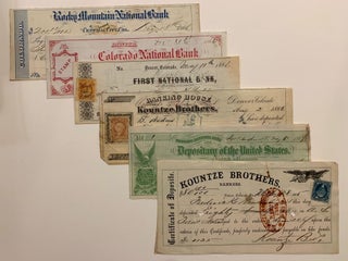 Item #840 Collection of 6 Early Colorado Territorial Checks 1866-1867
