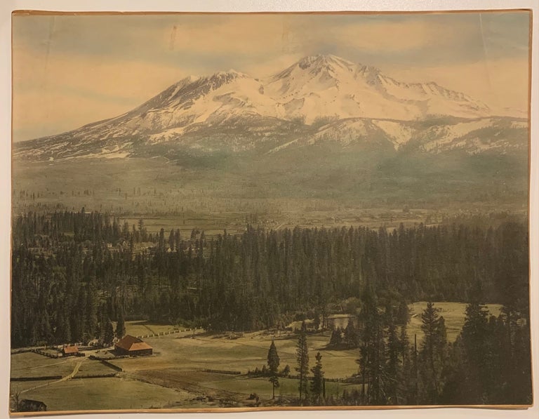 Item #871 Mt. Shasta California Hand-tinted Photograph circa 1920's