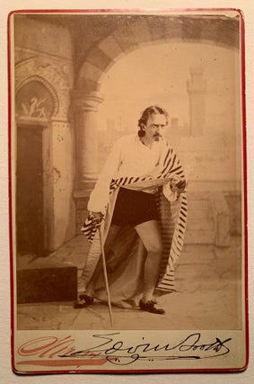 Item #909 [Lincoln][Shakespeare] Two Cabinet Cards of and Signed by Edwin Booth. Edwin Booth