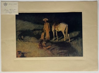 Item #978 1912 Frederic Remington Artist’s Proof “In From The Night Herd” Mounted on...
