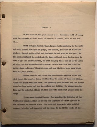 Blue Feather--Typed Carbon Manuscript with Corrections