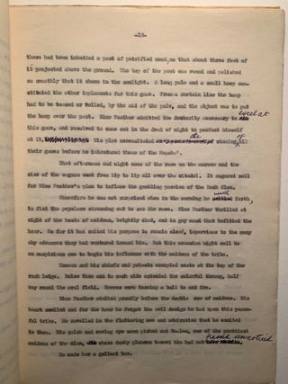 Blue Feather--Typed Carbon Manuscript with Corrections