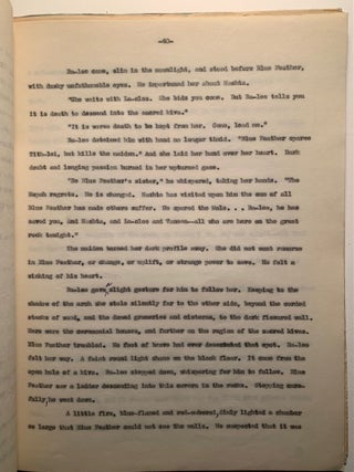 Blue Feather--Typed Carbon Manuscript with Corrections