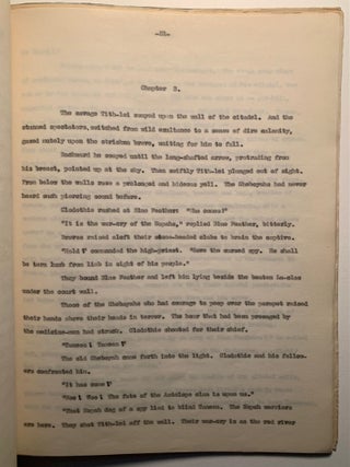 Blue Feather--Typed Carbon Manuscript with Corrections