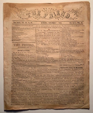 Item #999 Friend, The--A Monthly Journal Devoted to Temperance, Seaman, Marine and General...